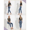 image:imagePrinStory Womens Tops Mock Neck Short Sleeve T Shirts Dressy Casual Ribbed Knit Slim Fit Summer Business Going Out Tops 2026B5 Leopard Black