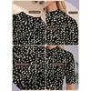 image:imagePrinStory Womens Tops Mock Neck Short Sleeve T Shirts Dressy Casual Ribbed Knit Slim Fit Summer Business Going Out Tops 2026B5 Leopard Black