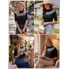 image:imagePrinStory Womens Tops Mock Neck Short Sleeve T Shirts Dressy Casual Ribbed Knit Slim Fit Summer Business Going Out Tops 2026Dw Bk White Colla