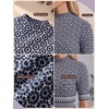 image:imagePrinStory Womens Tops Mock Neck Short Sleeve T Shirts Dressy Casual Ribbed Knit Slim Fit Summer Business Going Out Tops 2026Dw Navy Blue Wheel