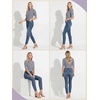 image:imagePrinStory Womens Tops Mock Neck Short Sleeve T Shirts Dressy Casual Ribbed Knit Slim Fit Summer Business Going Out Tops 2026Dw Navy Blue Wheel