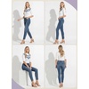 image:imagePrinStory Womens Tops Mock Neck Short Sleeve T Shirts Dressy Casual Ribbed Knit Slim Fit Summer Business Going Out Tops 2026Dw White Blue Collar