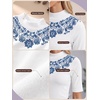 image:imagePrinStory Womens Tops Mock Neck Short Sleeve T Shirts Dressy Casual Ribbed Knit Slim Fit Summer Business Going Out Tops 2026Dw White Blue Collar
