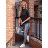 image:imageWomens Dressy Casual Mock Neck Tops Business Casual Half Sleeve Work Shirts01 Black