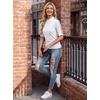 image:imageWomens Dressy Casual Mock Neck Tops Business Casual Half Sleeve Work Shirts02 Beige White