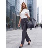 image:imageWomens Dressy Casual Mock Neck Tops Business Casual Half Sleeve Work Shirts02 Beige White