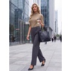 image:imageWomens Dressy Casual Mock Neck Tops Business Casual Half Sleeve Work Shirts03 Mixed Beige