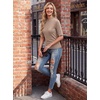 image:imageWomens Dressy Casual Mock Neck Tops Business Casual Half Sleeve Work Shirts03 Mixed Beige