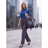 image:imageWomens Dressy Casual Mock Neck Tops Business Casual Half Sleeve Work Shirts04 Royal Blue
