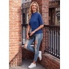 image:imageWomens Dressy Casual Mock Neck Tops Business Casual Half Sleeve Work Shirts04 Royal Blue