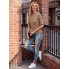 image:imageWomens Dressy Casual Mock Neck Tops Business Casual Half Sleeve Work Shirts05 Khaki