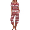 image:imagePrinStory Womens Pajama Sets Capri Pjs Soft Lounge Sets S4XLFpred White Elk