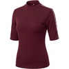 image:imageWomens Dressy Casual Mock Neck Tops Business Casual Half Sleeve Work Shirts08 Wine Red