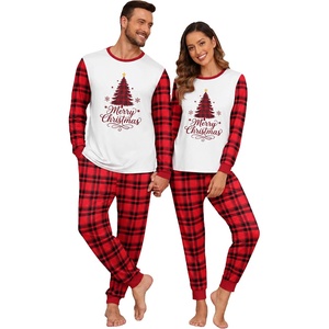 image:imagePrinStory Pajamas Set for Men amp Women Long Sleeve Soft Sleepwear S2XLFp Bk Red Xmas Tree