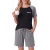 image:imageMens Pajamas Set Short Sleeve Raglan Shirts and Shorts Lounge Sleepwear04dark Gray