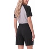 image:imageMens Pajamas Set Short Sleeve Raglan Shirts and Shorts Lounge Sleepwear05black