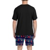 image:imageMens Pajamas Set Short Sleeve Raglan Shirts and Shorts Lounge SleepwearFp Blue Christmas Sock