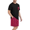 image:imageMens Pajamas Set Short Sleeve Raglan Shirts and Shorts Lounge SleepwearFp Blue Red Plaid Snow
