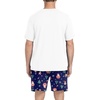 image:imageMens Pajamas Set Short Sleeve Raglan Shirts and Shorts Lounge SleepwearFp Blue Santa