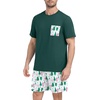 image:imageMens Pajamas Set Short Sleeve Raglan Shirts and Shorts Lounge SleepwearFp White Pine Tree
