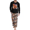 image:imageMens Pajama Set Long Sleeve Shirts and Pants Soft Comfy Pjs Print Sleepwear00 Fp Black Pumpkin