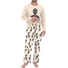 image:imageMens Pajama Set Long Sleeve Shirts and Pants Soft Comfy Pjs Print Sleepwear02 Fp Beige Mummy Wrapped Up