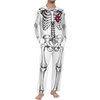 image:imageMens Pajama Set Long Sleeve Shirts and Pants Soft Comfy Pjs Print Sleepwear03 Fp Red Heart Skeleton