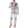 image:imageMens Pajama Set Long Sleeve Shirts and Pants Soft Comfy Pjs Print Sleepwear03 Fp Red Heart Skeleton