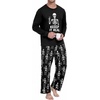 image:imageMens Pajama Set Long Sleeve Shirts and Pants Soft Comfy Pjs Print Sleepwear04 Fp Black Skeleton