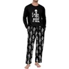 image:imageMens Pajama Set Long Sleeve Shirts and Pants Soft Comfy Pjs Print Sleepwear04 Fp Black Skeleton