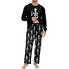 image:imageMens Pajama Set Long Sleeve Shirts and Pants Soft Comfy Pjs Print Sleepwear04 Fp Black Skeleton