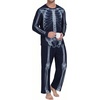 image:imageMens Pajama Set Long Sleeve Shirts and Pants Soft Comfy Pjs Print Sleepwear05 Fp Radiation Skeleton