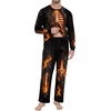 image:imageMens Pajama Set Long Sleeve Shirts and Pants Soft Comfy Pjs Print Sleepwear06 Fp Fire Skeleton