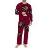 image:imageMens Pajama Set Long Sleeve Shirts and Pants Soft Comfy Pjs Print Sleepwear07 Fp Red Hand Bones