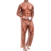 image:imageMens Pajama Set Long Sleeve Shirts and Pants Soft Comfy Pjs Print Sleepwear12 Fp Human Skin