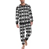 image:imagePrinStory Mens Pajamas Set Fleece Pjs Long Sleeve Soft Sleepwear S2XLBlack Snowflake Elk