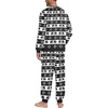 image:imagePrinStory Mens Pajamas Set Fleece Pjs Long Sleeve Soft Sleepwear S2XLBlack Snowflake Elk