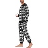 image:imagePrinStory Mens Pajamas Set Fleece Pjs Long Sleeve Soft Sleepwear S2XLBlack Snowflake Elk