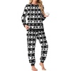 image:imagePrinStory Mens Pajamas Set Fleece Pjs Long Sleeve Soft Sleepwear S2XLBlack Snowflake Elk