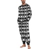image:imagePrinStory Mens Pajamas Set Fleece Pjs Long Sleeve Soft Sleepwear S2XLBlack Snowflake Elk