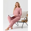 image:imagePrinStory Mens Pajamas Set Fleece Pjs Long Sleeve Soft Sleepwear S2XLDusty Pink