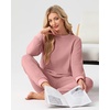 image:imagePrinStory Mens Pajamas Set Fleece Pjs Long Sleeve Soft Sleepwear S2XLDusty Pink