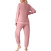 image:imagePrinStory Mens Pajamas Set Fleece Pjs Long Sleeve Soft Sleepwear S2XLDusty Pink