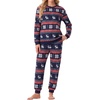 image:imagePrinStory Mens Pajamas Set Fleece Pjs Long Sleeve Soft Sleepwear S2XLNavy Snowflake Elk