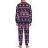 image:imagePrinStory Mens Pajamas Set Fleece Pjs Long Sleeve Soft Sleepwear S2XLNavy Snowflake Elk