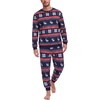 image:imagePrinStory Mens Pajamas Set Fleece Pjs Long Sleeve Soft Sleepwear S2XLNavy Snowflake Elk