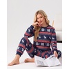 image:imagePrinStory Mens Pajamas Set Fleece Pjs Long Sleeve Soft Sleepwear S2XLNavy Snowflake Elk