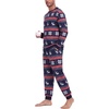 image:imagePrinStory Mens Pajamas Set Fleece Pjs Long Sleeve Soft Sleepwear S2XLNavy Snowflake Elk