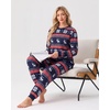 image:imagePrinStory Mens Pajamas Set Fleece Pjs Long Sleeve Soft Sleepwear S2XLNavy Snowflake Elk