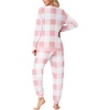 image:imagePrinStory Mens Pajamas Set Fleece Pjs Long Sleeve Soft Sleepwear S2XLPink Large Plaid